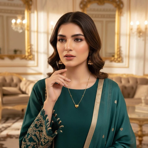 Elegant Heart Glow Pendant Necklace